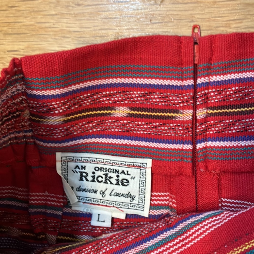 NWT An Original Rickie Design by Laundry southwestern look skirt with wrap/knot - Picture 3 of 9